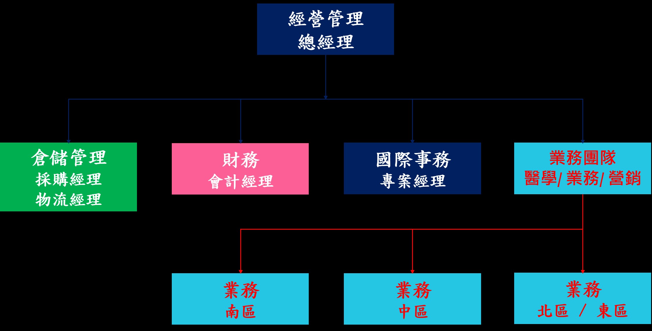 高展醫療用品組織架構圖